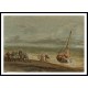 Fishermen Hauling a Boat through Surf on a Windlass 1796, A New Print Of a J. M. W Turner Painting