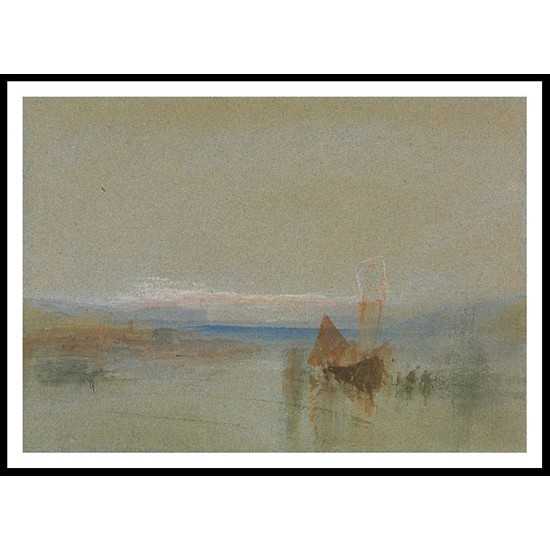 Fishing Boats Becalmed off the Havre, A New Print Of a J. M. W Turner Painting