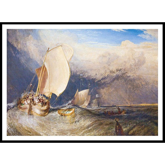 Fishing Boats with Hucksters Bargaining for Fish 1838, A New Print Of a J. M. W Turner Painting