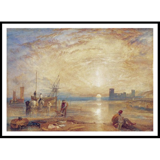 Flint Castle North Wales, A New Print Of a J. M. W Turner Painting