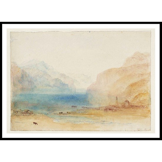 Fluelen Morning Looking Towards the Lake of Lucerne 1844 45, A New Print Of a J. M. W Turner Painting