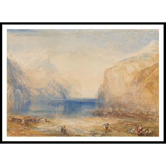 Fluelen Morning Looking towards the Lake 1845, A New Print Of a J. M. W Turner Painting