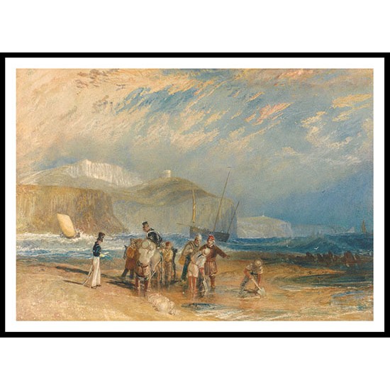 Folkestone Harbour and Coast to Dover 1829, A New Print Of a J. M. W Turner Painting