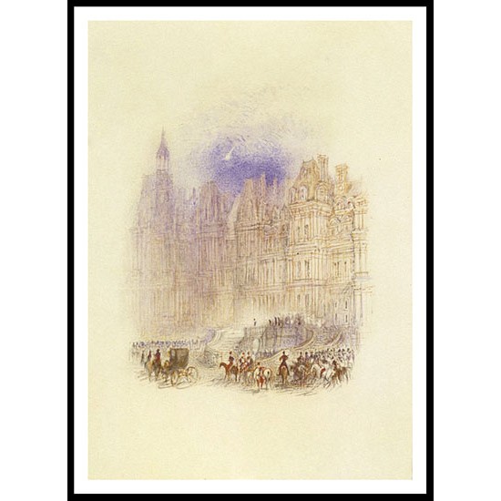 Fontainebleau The Departure of Napoleon 1833, A New Print Of a J. M. W Turner Painting