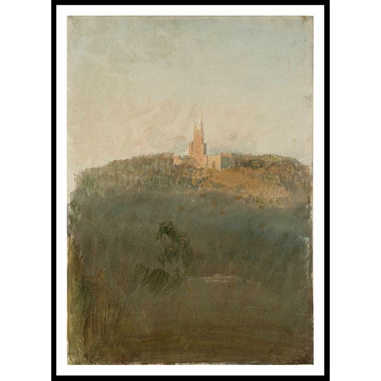 Fonthill Abbey from the South Wes Sunset 1799, A New Print Of a J. M. W Turner Painting