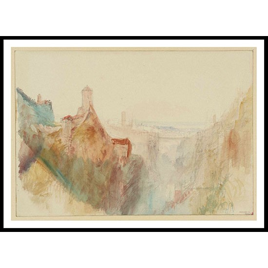 FribourgThe Red Tower 1841, A New Print Of a J. M. W Turner Painting