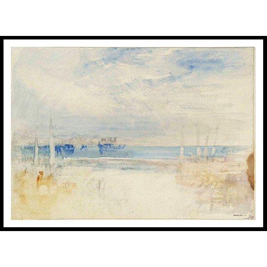 Geneva Sails in Port 1841, A New Print Of a J. M. W Turner Painting