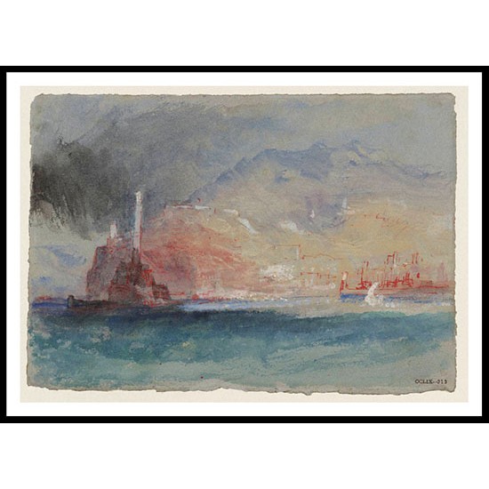 Genoa from the Sea 1828, A New Print Of a J. M. W Turner Painting