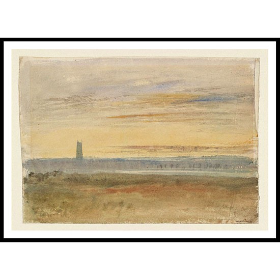 Gloucester Cathedral 'Boston Stump' or 'The Hare' 1823 26, A New Print Of a J. M. W Turner Painting