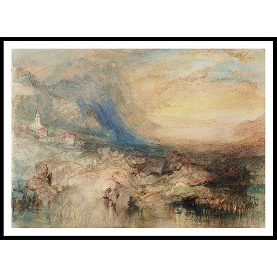 Goldau with the Lake of Zug in the Distance 1842 43, A New Print Of a J. M. W Turner Painting