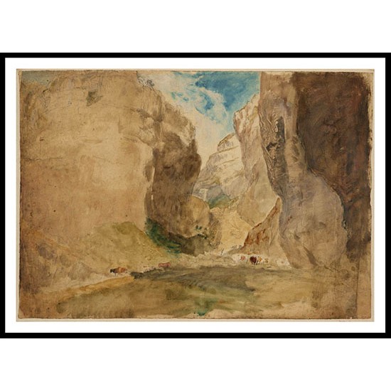 Gordale Scar 1816, A New Print Of a J. M. W Turner Painting