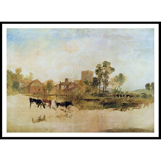 Goring Mill and Church 1806 07, A New Print Of a J. M. W Turner Painting