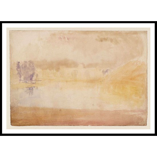 Hampton Court from River 1820 30, A New Print Of a J. M. W Turner Painting