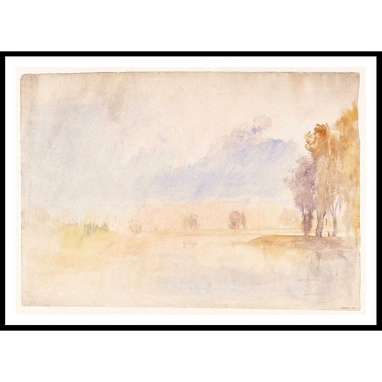 Hampton Court from the River 1820s, A New Print Of a J. M. W Turner Painting