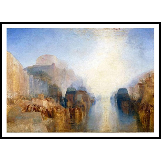 Harbour with Town and Fortress 1826, A New Print Of a J. M. W Turner Painting