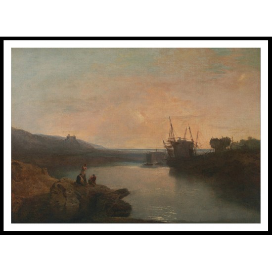 Harlech Castle from Twgwyn Ferry Summer's Evening Twilight 1799, A New Print Of a J. M. W Turner Painting