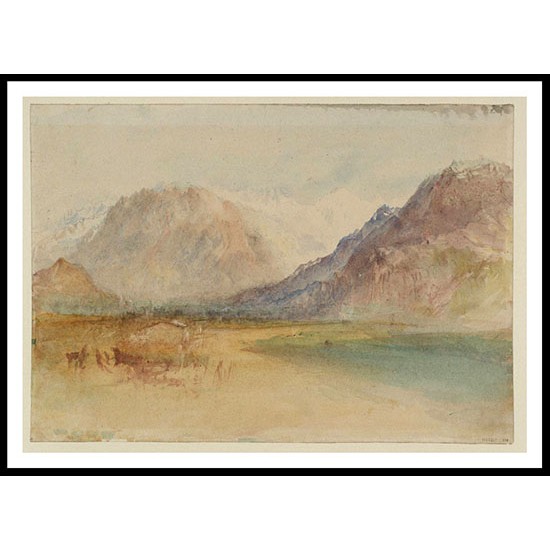 Head of Lake of Lucerne 1830, A New Print Of a J. M. W Turner Painting