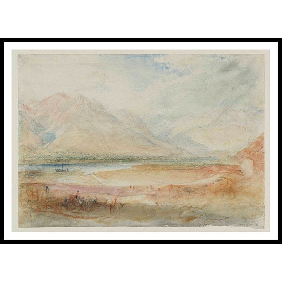 Head of the Lago Maggiore 1842, A New Print Of a J. M. W Turner Painting