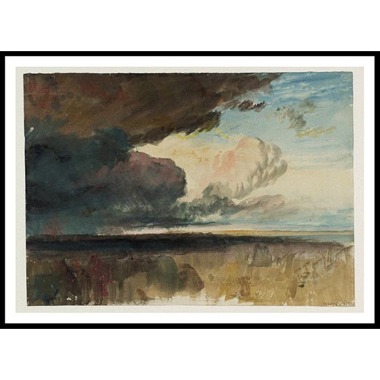 Heavy Dark Clouds 1822, A New Print Of a J. M. W Turner Painting