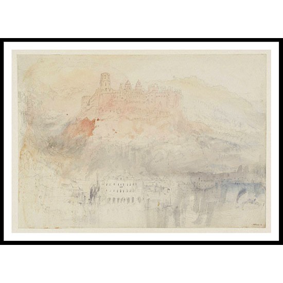 Heidelberg Castle from the Hirschgasse 1844, A New Print Of a J. M. W Turner Painting