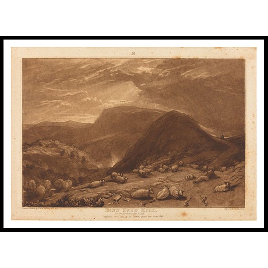 Hind Head Hill 1811, A New Print Of a J. M. W Turner Painting