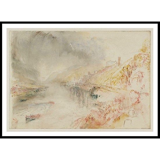 Hirschhorn on the Neckar from the North 1844, A New Print Of a J. M. W Turner Painting