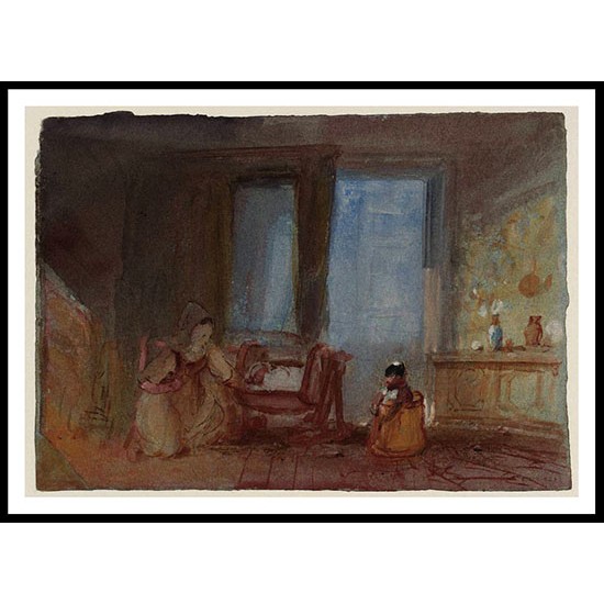 Interior with Woman and Child 1832, A New Print Of a J. M. W Turner Painting