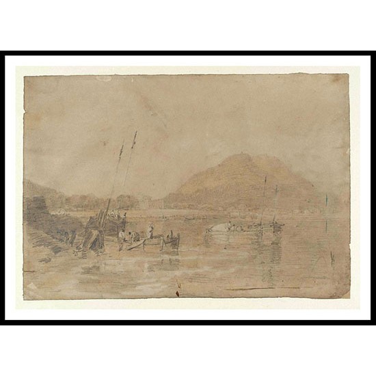 Inveraray Castle and Duniquoich Hill from across Loch Shira Loch Fyne 1801, A New Print Of a J. M. W Turner Painting