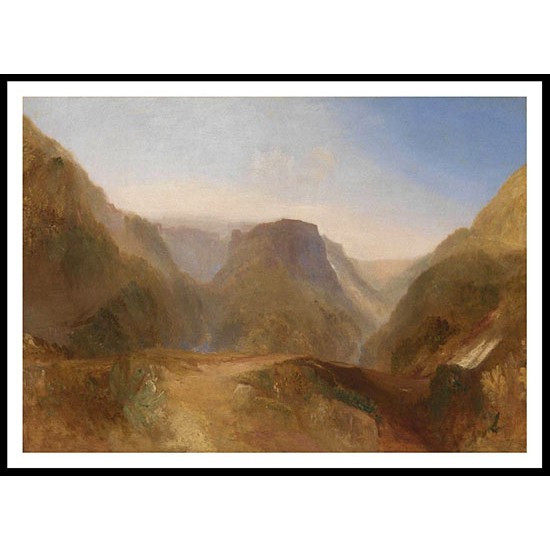 Italian Landscape probably Civita di Bagnoregio 1828, A New Print Of a J. M. W Turner Painting