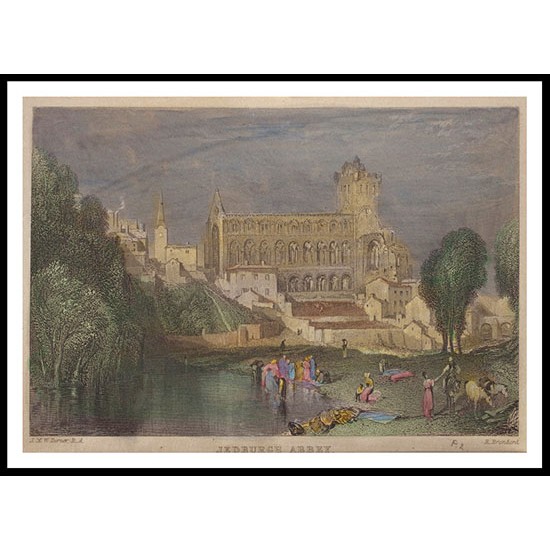 Jedburgh Abbey 1833, A New Print Of a J. M. W Turner Painting