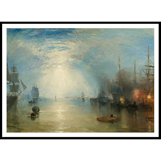 Keelmen Heaving in Coals by Moonlight 1835, A New Print Of a J. M. W Turner Painting