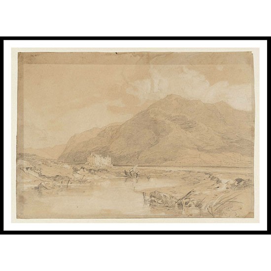 Kilchurn Castle with the River Orchy; Ben Cruachan Beyond 1801, A New Print Of a J. M. W Turner Painting Kilchurn Castle with the River Orchy; Ben Cruachan Beyond 1801, A New Print Of a J. M. W Turner Painting