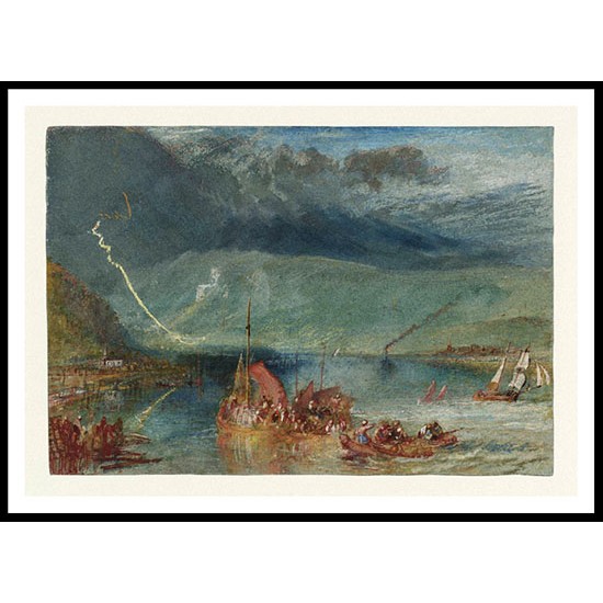 La Chaire de Gargantua near Duclair 1832, A New Print Of a J. M. W Turner Painting