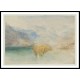 Lago Maggiore the Golfo Borromeo with the Isolino San Giovanni 1842 43, A New Print Of a J. M. W Turner Painting