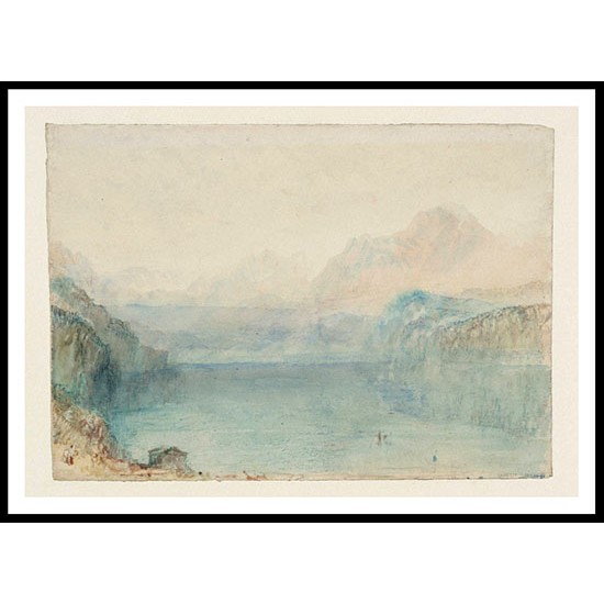 Lake Lucerne The Bay of Uri from above Brunnenm 1841 42, A New Print Of a J. M. W Turner Painting