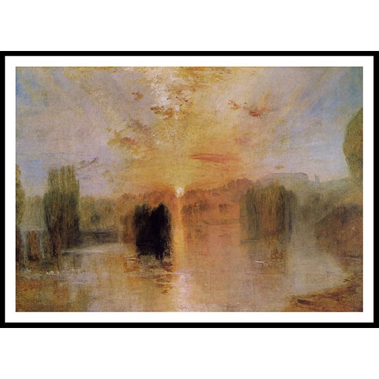 Lake Petworth Sunset 1828, A New Print Of a J. M. W Turner Painting