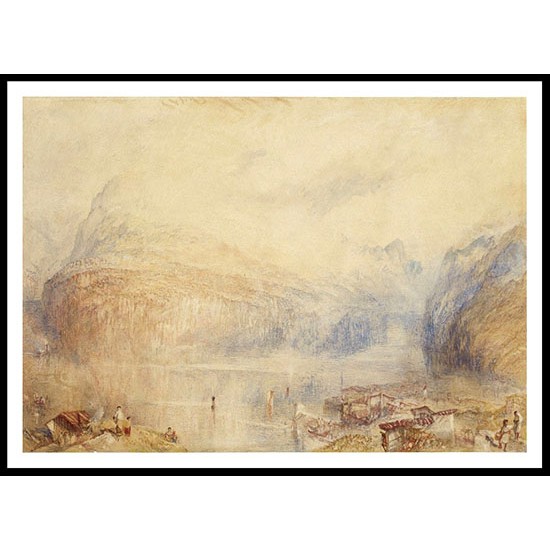 Lake of Lucerne from Brunnen 1845, A New Print Of a J. M. W Turner Painting