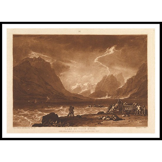 Lake of Thun Swiss 1808, A New Print Of a J. M. W Turner Painting