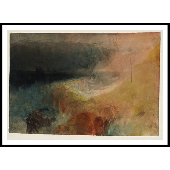 Land's End Cornwall Looking out to Sea 1837, A New Print Of a J. M. W Turner Painting