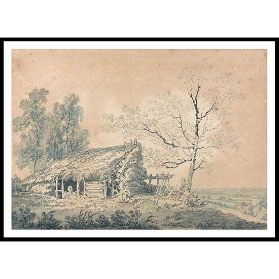 Landscape with Barn 1795, A New Print Of a J. M. W Turner Painting