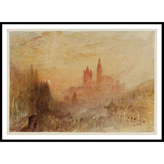 Lausanne Sunset 1841 42, A New Print Of a J. M. W Turner Painting