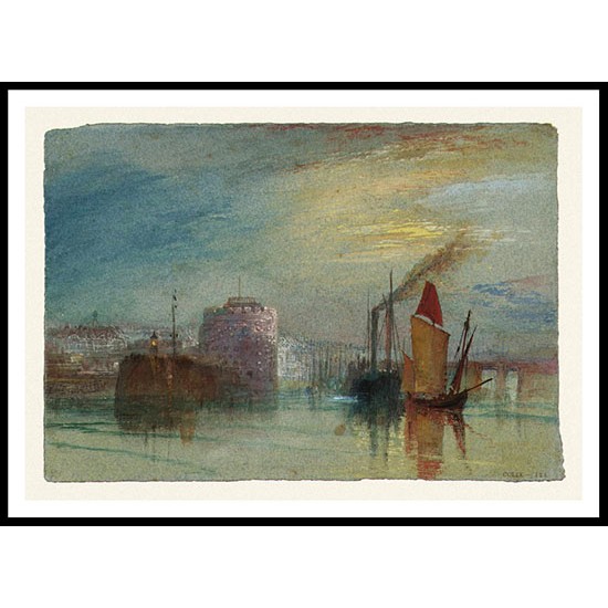 Le Havre Tour de Francois Ier 1832 02, A New Print Of a J. M. W Turner Painting