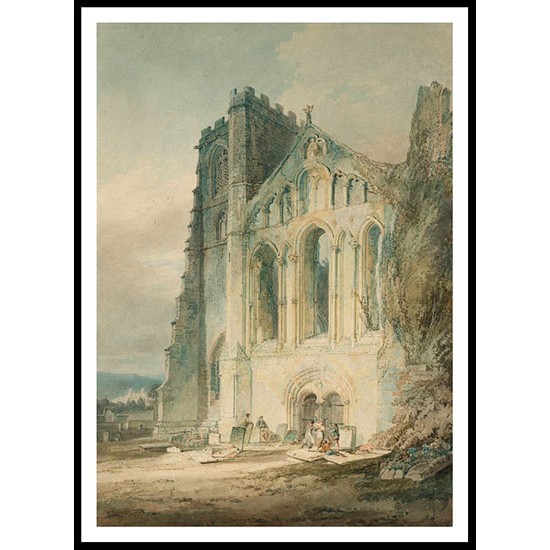 Llandaff The West Front of the Cathedral 1795 96, A New Print Of a J. M. W Turner Painting