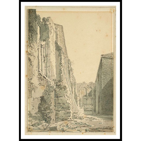 London The Interior of the Ruins of the Savoy Chapel 1796, A New Print Of a J. M. W Turner Painting