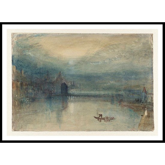 Lucerne by Moonlight 1842 43, A New Print Of a J. M. W Turner Painting