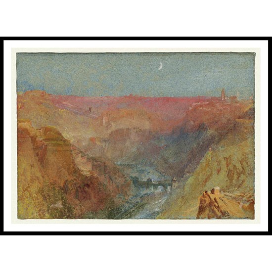 Luxembourg from the Alzette Valley to the North 1839, A New Print Of a J. M. W Turner Painting