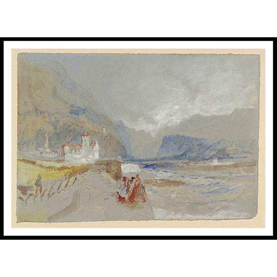 Marketsch Castle and Tower of Botzen 1830, A New Print Of a J. M. W Turner Painting