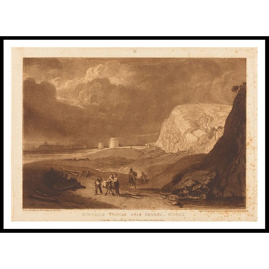 Martello Towers near Bexhill Sussex 1811, A New Print Of a J. M. W Turner Painting