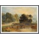 Men with Horses Crossing a River 1806 07, A New Print Of a J. M. W Turner Painting