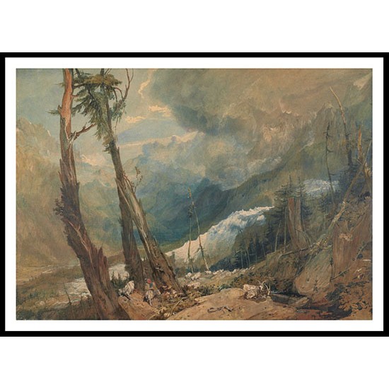 Mer de Glace in the Valley of Chamouni Switzerland 1803, A New Print Of a J. M. W Turner Painting